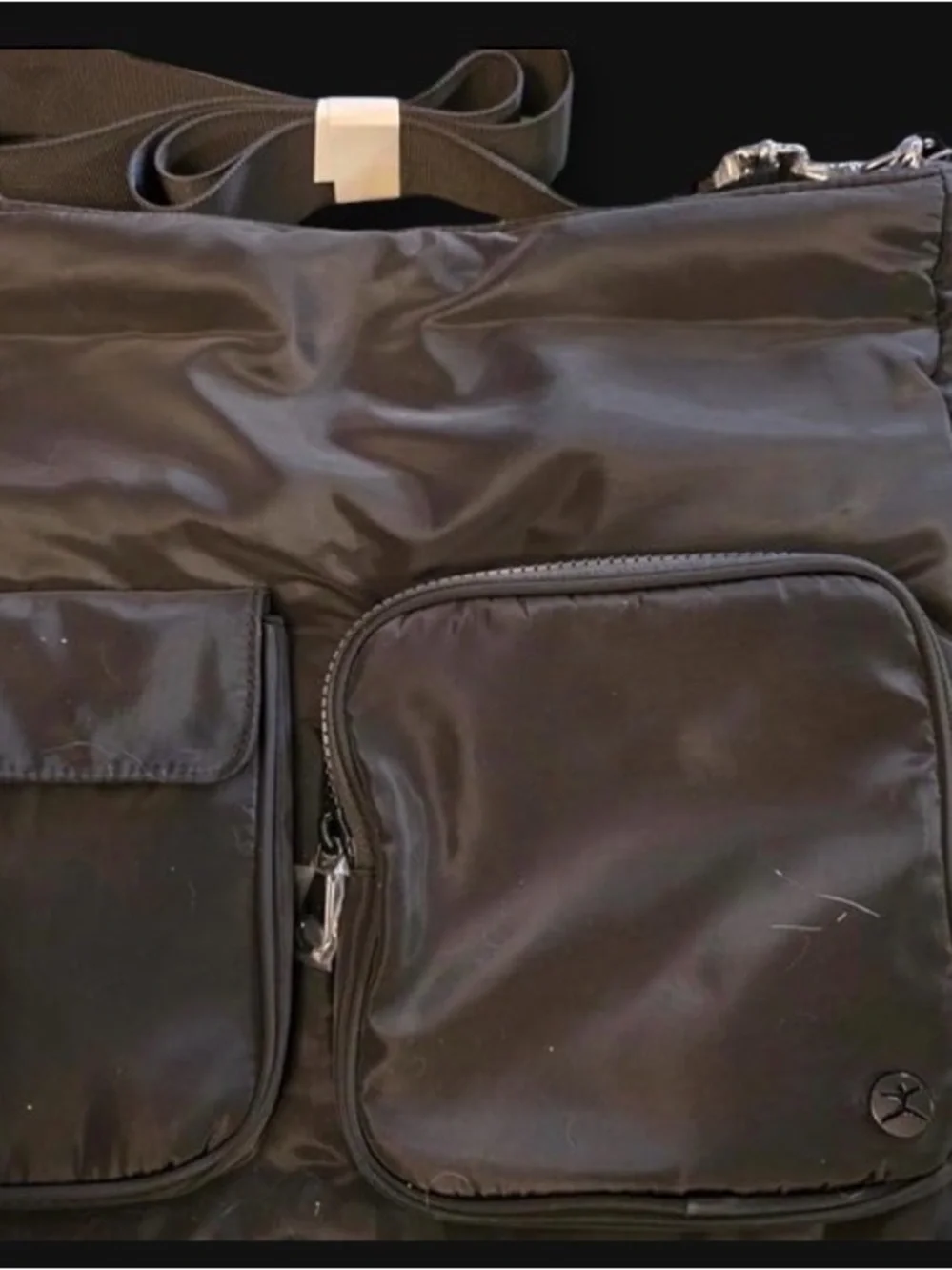 Men's Black Crossbody Messenger Bag - Unbranded